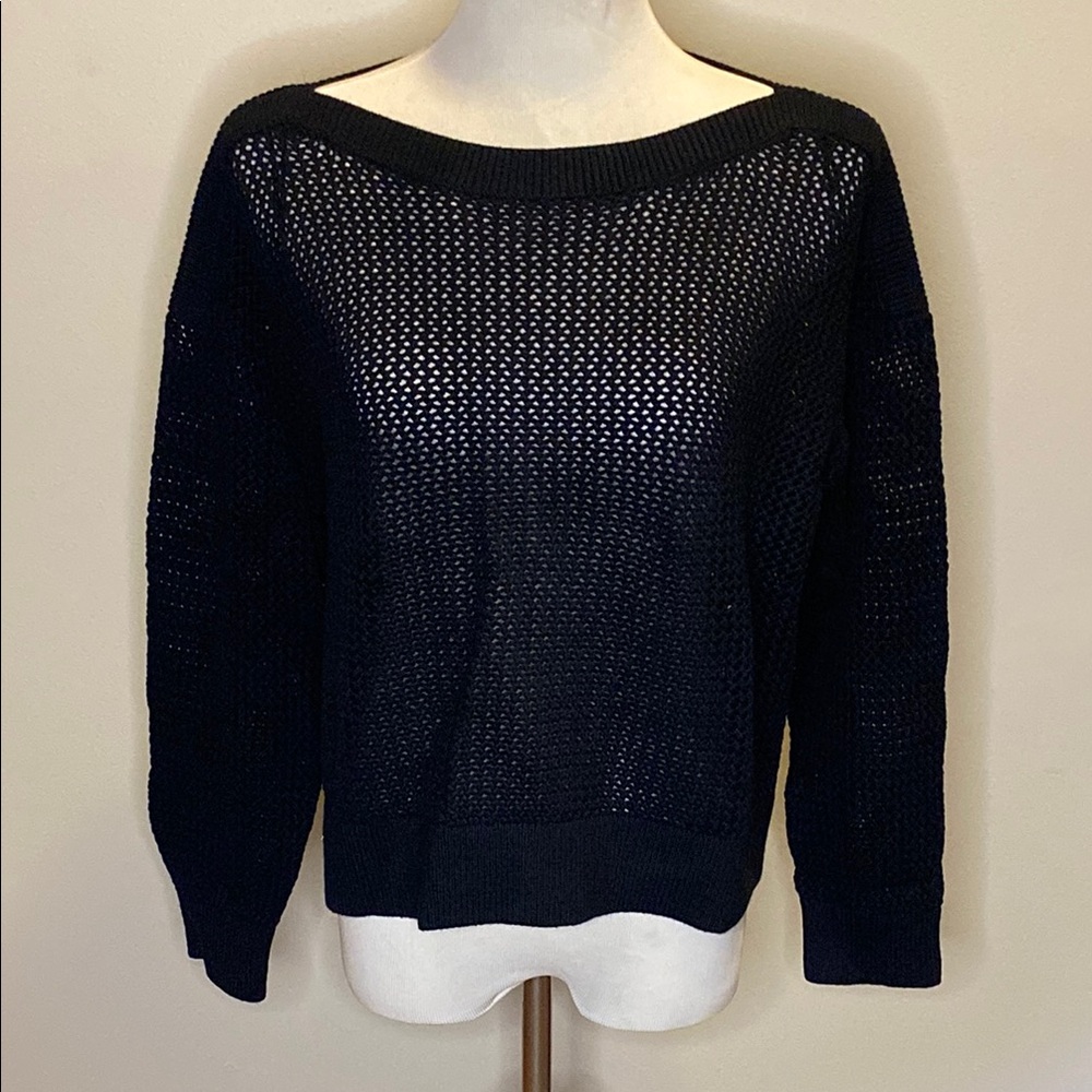 Old Navy Black Ribbed Crew Neck Sweater